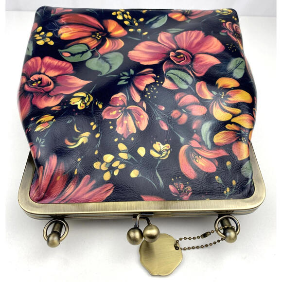 Patricia Nash Leather Tropical Escape Novella Purse Frame Handle NO CHAIN STRAP - Picture 7 of 15